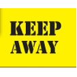 105' Stock Printed Rectangle Warning Pennant String (Keep Away)